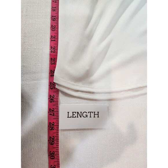NO BOUNDARIES WOMEN XL WHITE LONG SLEEVE SHIRT RIBBED THERMAL STRETCH BASIC SOFT - Picture 11 of 11